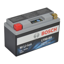 Bosch MC Lithiumbatteri LT9B-BS 12volt 3Ah +pol til venstre